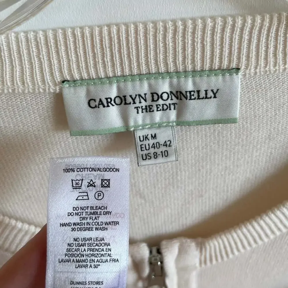 Carolyn Donnelly The Edit Cream Zip Through Cardigan